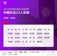 中国女足亚洲杯23人名单：王霜领衔，唐佳丽入选